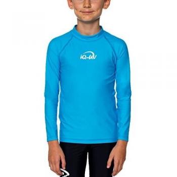 iQ UV 300 camiseta Youngster de mangas largas, ropa de protección UV, Turquesa