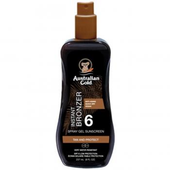 Australian Gold Sunscreen SPF6 Spray Gel with Instant Bronzer 237ml