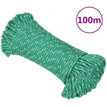 Cuerda para barco verde 4 mm 100 m polipropileno