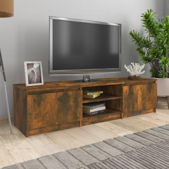Mueble para TV de madera multicapa roble ahumado 140x40x35,5 cm