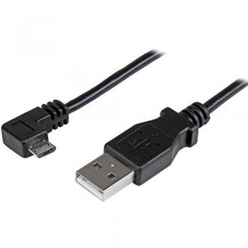 StarTech.com 2m 6 ft Micro-USB Charge-and-Sync Cable - Right-Angle Micro-USB - M/M - USB to Micro USB Charging Cable - 24 AWG
