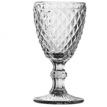 SET 6 COPAS CRISTAL TALLADO SIDARI 350CC AZUL / TRANSPARENTE LA MEDITERRANEA Copa diamante