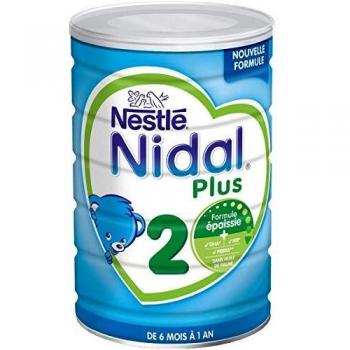 Nidal Plus 2 - Lácteo en polvo para bebés de 6 a 12 meses - Fórmula espesa con fibras - 800 g