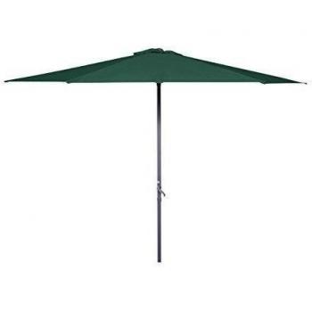 GoodSun Sombrilla con manivela BL, verde oscuro, 300 cm, 6 piezas