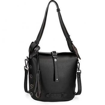 Pepe Jeans Angelica Bolso Negro 22x22x16 cms Piel Sintética