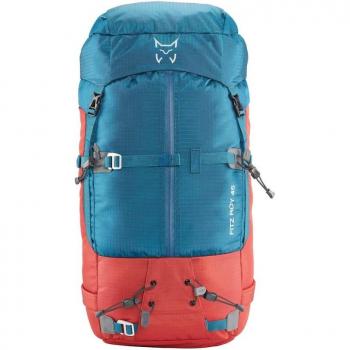 Mochila Altus Fitz Roy 45L J30 azul rojo características: capacidad de 45 litros, diseño ergonómico, sistema de ventilación en la espalda, múltiples compartimentos y bolsillos, fabricada en materiales resistentes al agua y