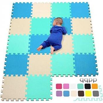 qqpp Alfombra Puzzle para Niños Bebe Infantil - Suelo de Goma EVA Suave. 18 Piezas