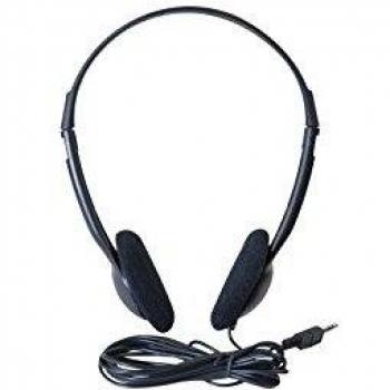 Auriculares de oficina con micrófono, cableados, binaurales, ligeros y negros