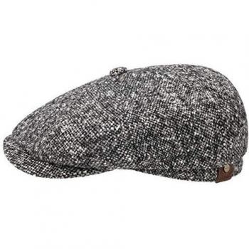 Hatteras Donegal Tweed Cap by Stetson - Black - Female - Size 61 cm