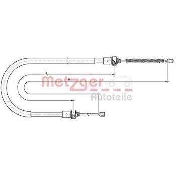 Cable de freno de estacionamiento METZGER 10.6890