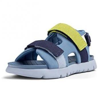 Sandalias Camper K800532-003 TWS para niño, color azul, con tiras y cierre adherente, materiales de calidad
