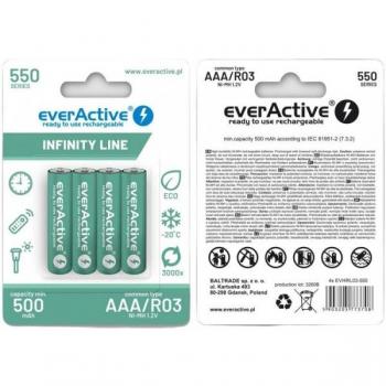 EverActive Infinity Line EVHRL03-550 Pilas recargables AAA 550mAh - 4 uds