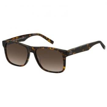 Tommy Hilfiger TH 2073/S Men's Square Frame Sunglasses - Brown Acetate