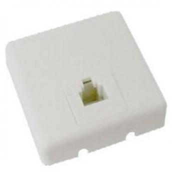 Toma de Teléfono Frontal Blanca 7hSevenOn Elec
