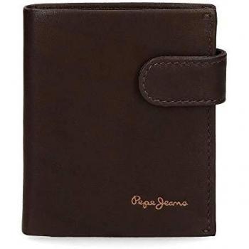 Cartera Pepe Jeans Fair Vertical con Cierre de Clic marrón