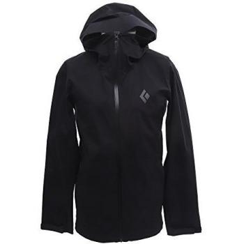 Black Diamond Men's Stretch Waterproof Rain Jacket - Black, Size S