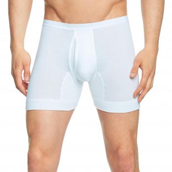 Calzoncillo Boxer Corto para Hombre Schiesser Original Classics, Blanco, 100% Algodón, con Entrada y Sin Costuras Laterales