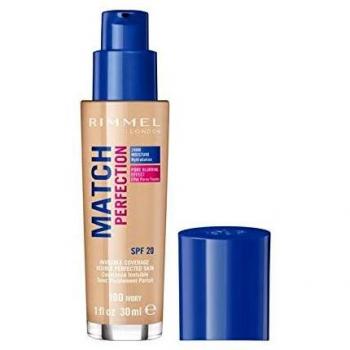 Rimmel Match Perfection Hydrating Liquid Foundation, 30ml - Ivory Shade