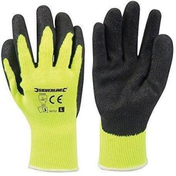 Silverline 907757 - Guantes de alta visibilidad color amarillo