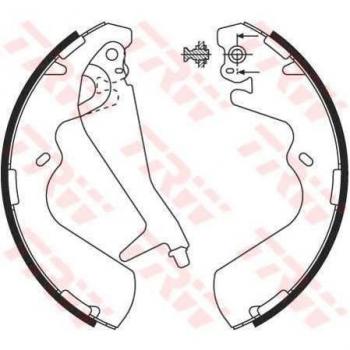 Juego de zapatas de frenos TRW GS8696 con características de alta calidad, diseño específico para vehículos, incluye accesorios necesarios para la instalación y garantiza un rendimiento óptimo en el sistema de frenos
