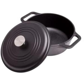 Victoria 4-Quart Seasoned Cast Iron Dutch Oven with Lid and Dual Loop Handles
