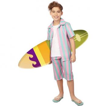 Disfraz de Surfista Rosa y Azul a Rayas para Niño (Ken Surfista)