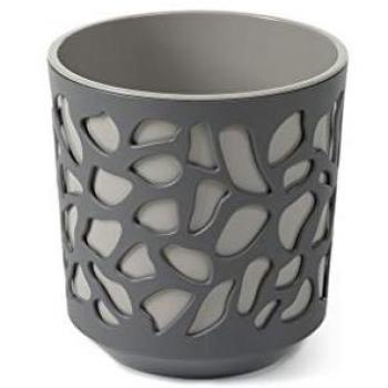 Maceta DUET 250 mm Antracita y Taupe - Diseño Espectacular - Alta Calidad