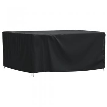 Cubierta de muebles de jardín negra impermeable 420D 180x140x90 cm