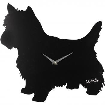 Mejor de Raza Silueta MDF reloj de pared de 35 cm - Westie