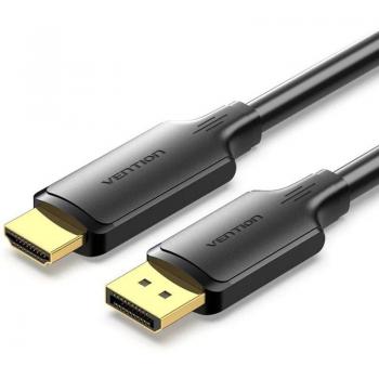 Cable Conversor Vention DisplayPort Macho a HDMI Macho 1m Negro 4K