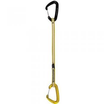 Metolius Bravo II Long Draw Carabiners - Black/Yellow, 12 in, Wiregate