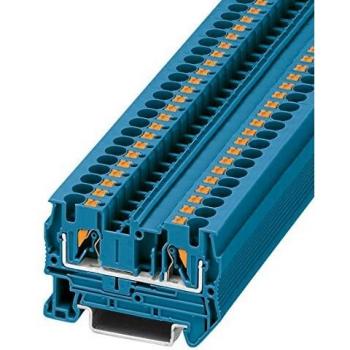 Bloque de terminales pasante Phoenix Contact PT 4 BU, azul, 6.2 mm, 32A