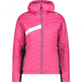 CMP Women's Lightweight Insulated Hybrid Jacket with Fixed Hood in Fuchsia
