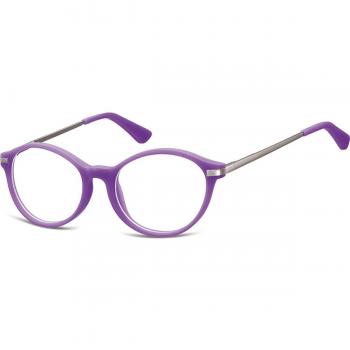 Oval Full Rim Plastic Kids' Prescription Glasses Online Purple Size 45 - Blue Light Block Available - SmartBuy Kids