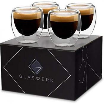 Vasos Térmicos de Doble Pared 80 ml Hechos a Mano en Vidrio de Borosilicato