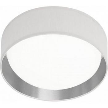 Lámpara de Techo Gianna 1 Bulbo LED, Acrílico Blanco y Plata
