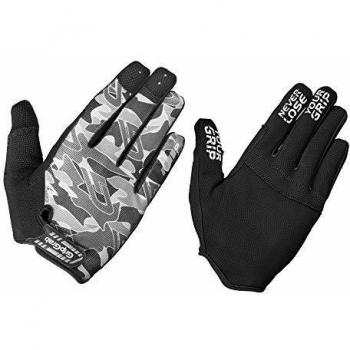 GripGrab Hombre Rebel bicicleta guantes largo, primavera/verano, hombre, color Grey Camo, tamaño large