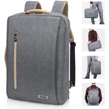 Lifewit Mochila Antirrobo para Ordenador Portátil 15,6 Pulgadas Mochila Multifuncional para Hombres con Puerto de Carga USB Bolsos Ideal para Estudiantes/Negocios/Viajes, Gris