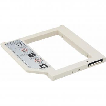 SilverStone SST-TS08 - Adaptador para SSD o HDD de 2,5” 9,5mm Extensión para portátil para bahía DVD delgado y carcasa externa para DVD delgado, blanco