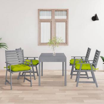 Sillas de comedor jardín con cojines 4 uds madera maciza de acacia