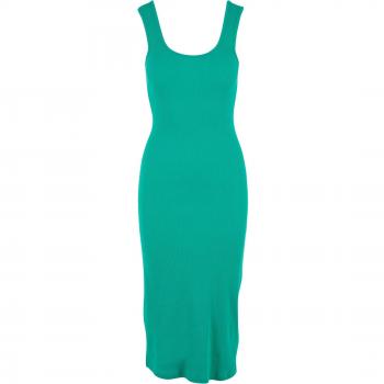Urban Classics Women's Long Rib Top Dress - Green - S to XXL