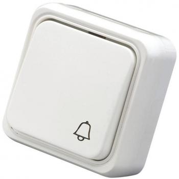 Duolec 900R57 - Pulsador timbre de superficie Blanco Duolec