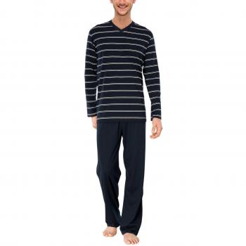 Schiesser Anzug Lang - Pijama De Dos Piezas Hombre, color azul, talla Large
