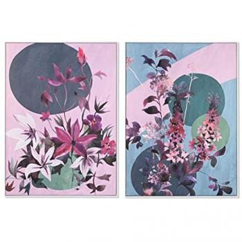 Cuadro DKD Home Decor 102,5 x 4,3 x 142,6 cm Flores Moderno (2 Unidades)