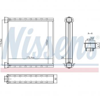 Radiador de calefacción NISSENS 707278 con intercambiador de calor para calefacción interior