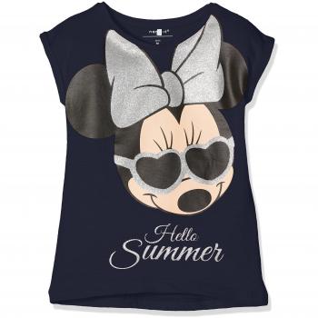 NAME IT Nitminnie Rai Ss Top Mz Wdi, Camiseta para Niñas, Azul