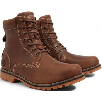 Timberland Rugged Waterproof Mid Lace-Up Boots - Brown - Size 44.5