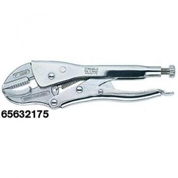 Pinza mordaza Stahlwille 6563 2 175, longitud de 175 mm, fabricada en acero al cromo-vanadio, con acabado cromado brillante y capacidad de agarre ajustable
