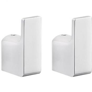 Set de 2 perchas de baño Pirenei en cromo brillante