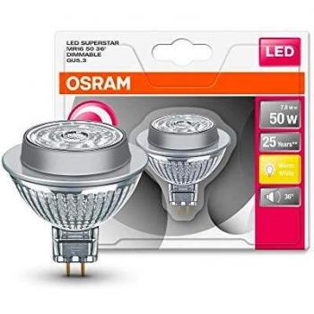 Osram Superstar Mr16 Bombilla LED, GU5.3, 7.8 watts, Blanco, 1 Unidad